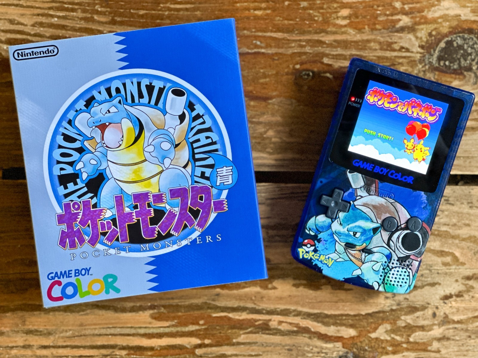 Nintendo Game Boy Color GBC AMOLED XL Touch LCD Pokemon UV BLASTOISE System