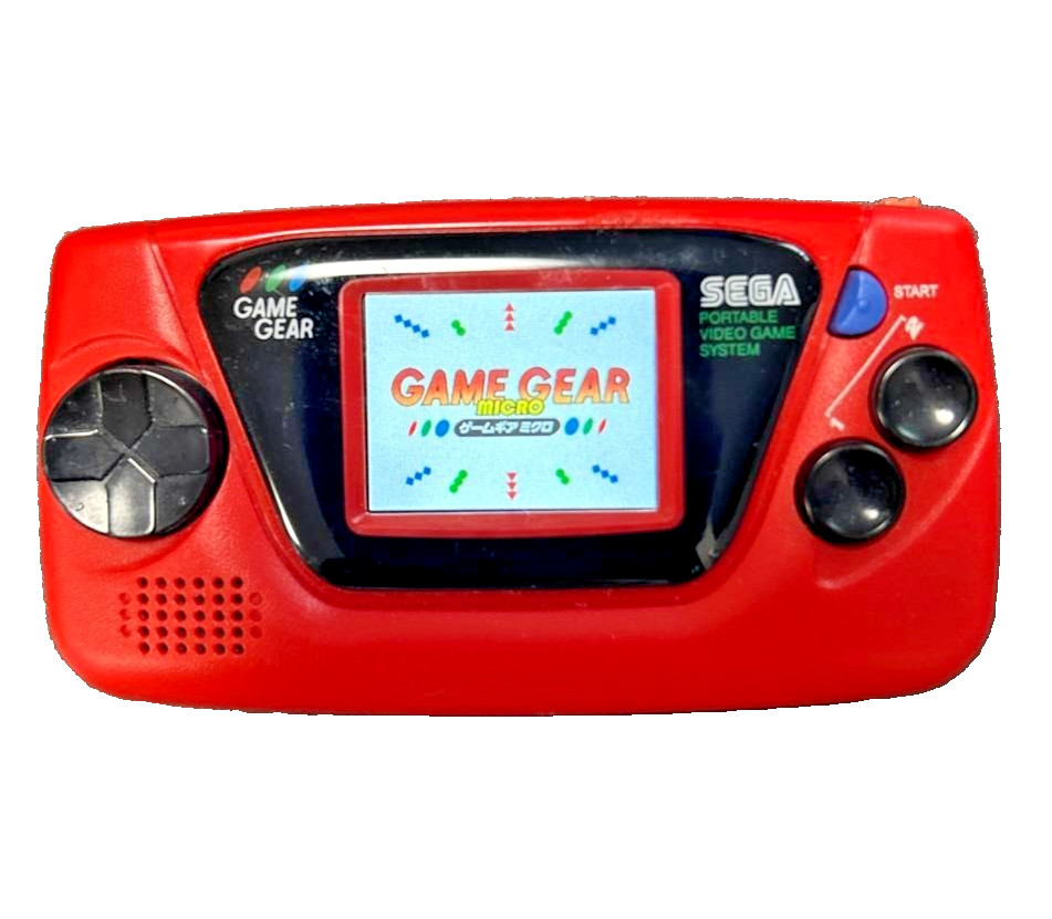 SEGA Game Gear Micro Red Console Handheld New Sealed Japan 4 Built-in Games