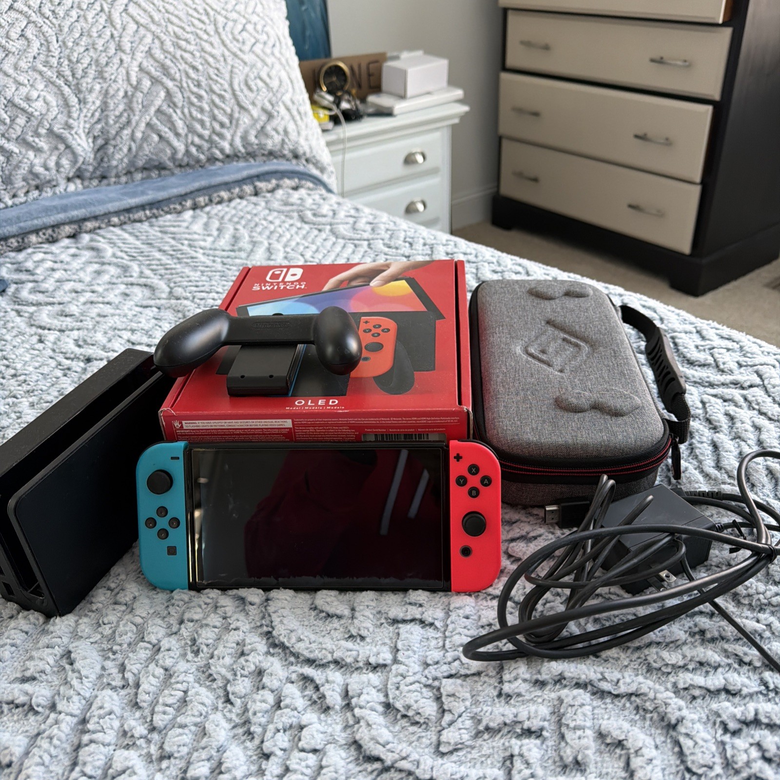 Nintendo Switch OLED Model HEG-001 Handheld Console – 64GB – Black/Neon Red/Neon