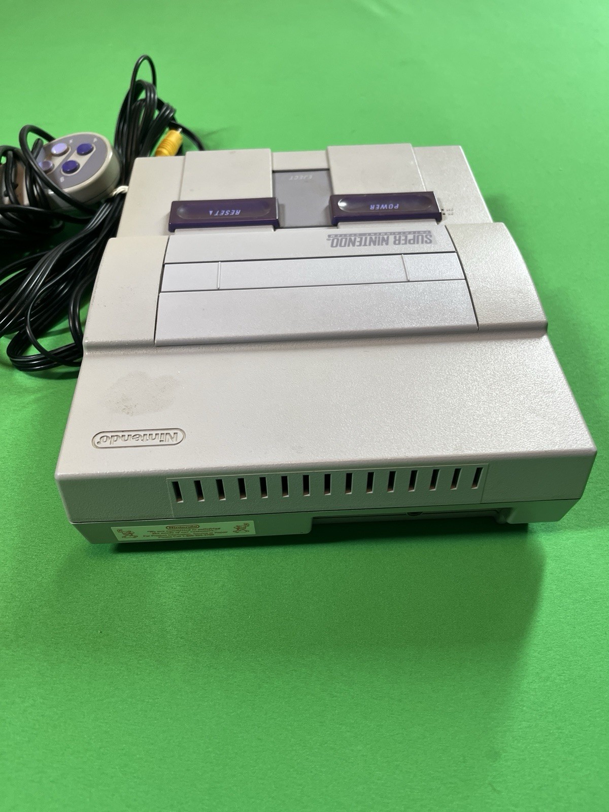 Super Nintendo Console W/ 7 Games 2 Controllers SNES Bundle TESTED & Working￼