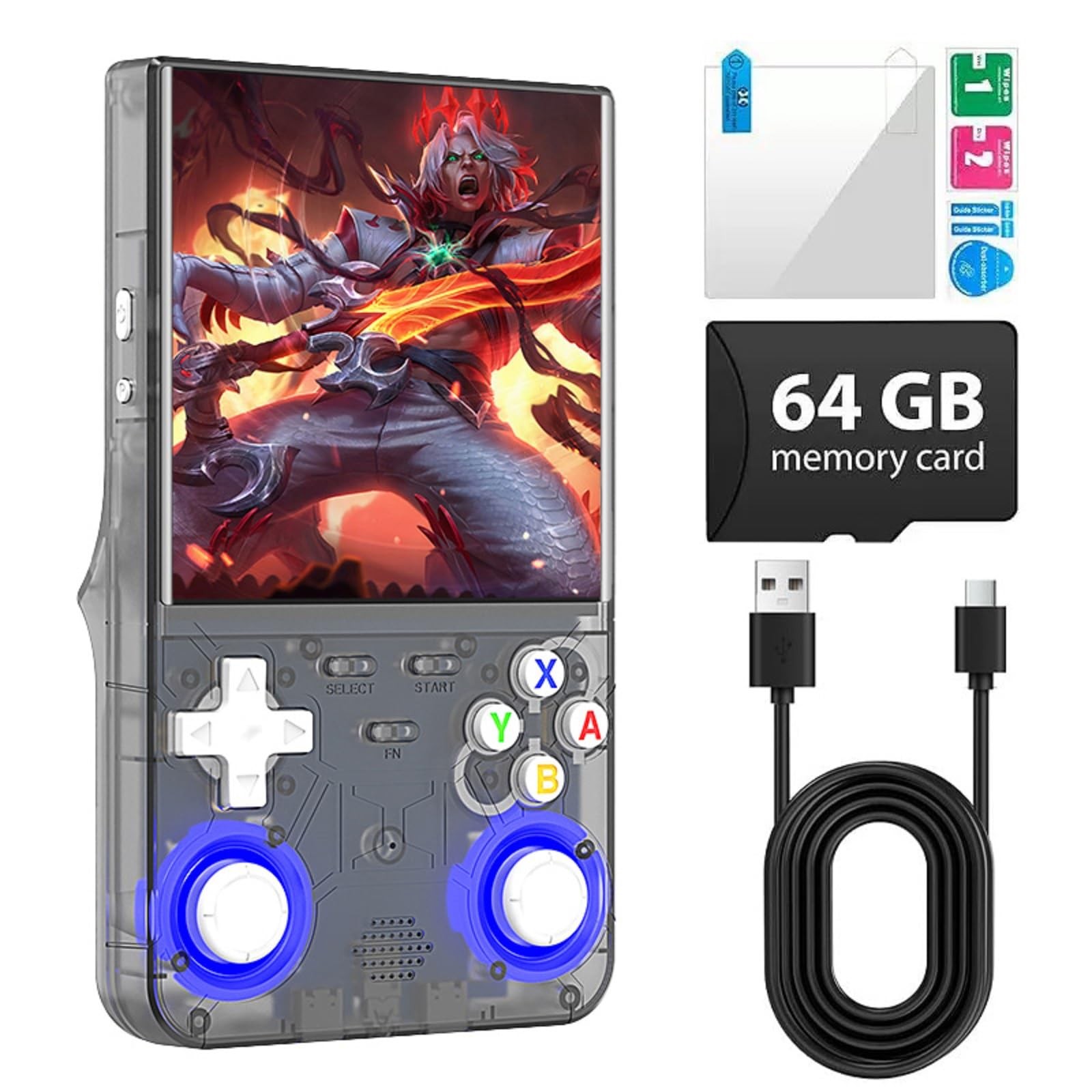 Retro Handheld Game Console 64G, 21000+ Games, 4K HD IPS Screen, Portable
