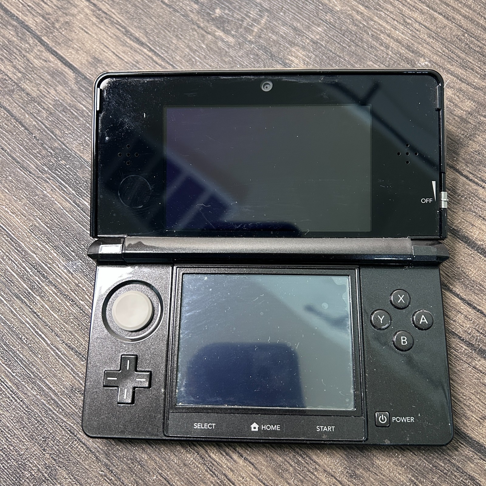 NINTENDO 3DS CTR-001(USA) Black & Grey Console with Stylus Only NO Charger 4931