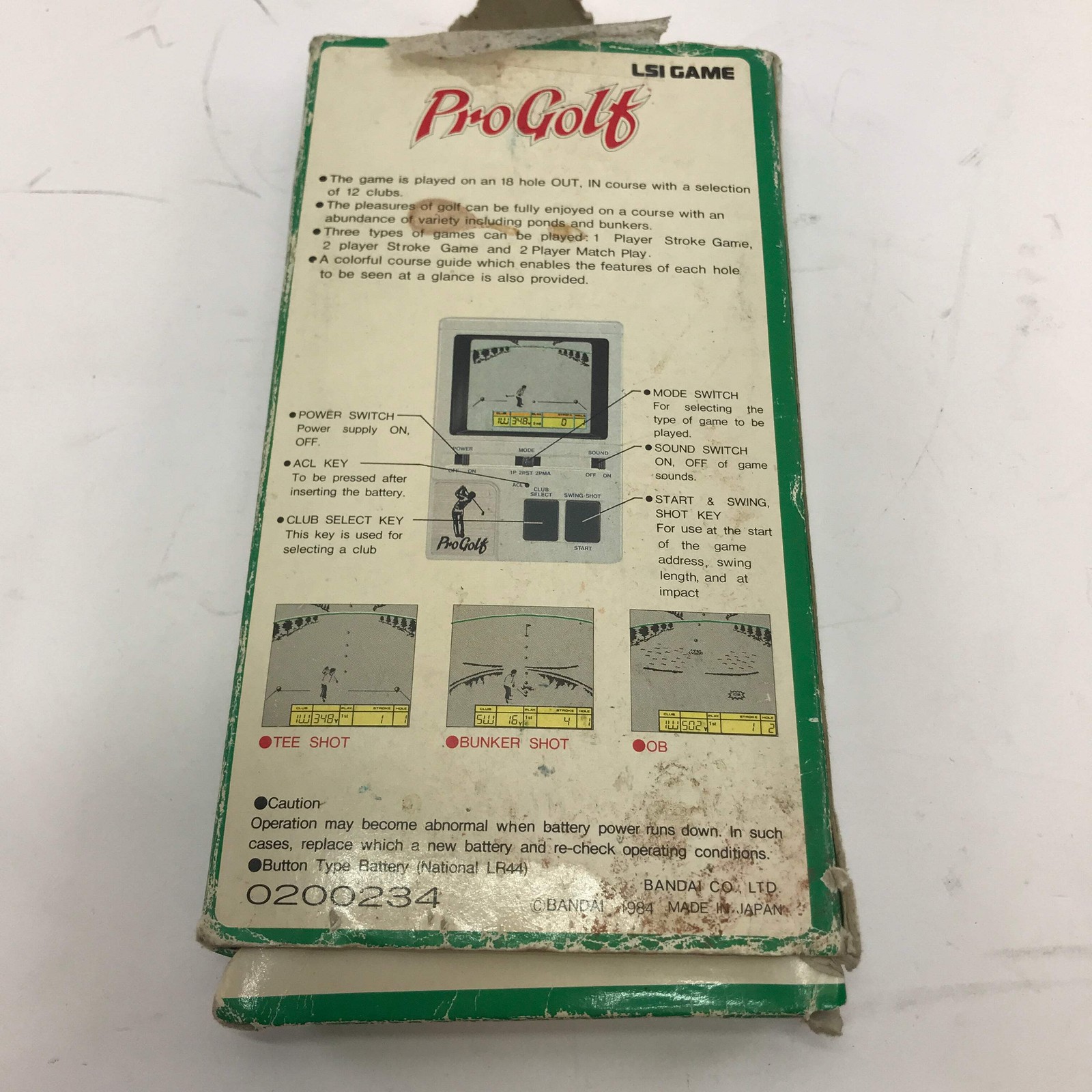 Lsi game Pro Golf Vintage Handheld Bandai Game w Box