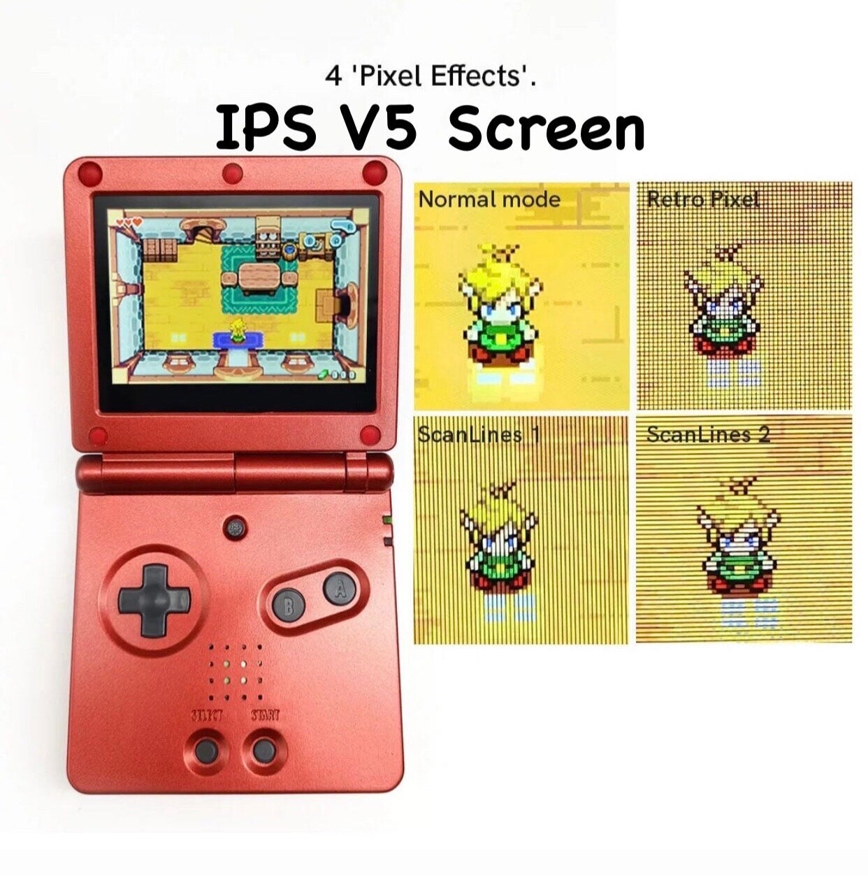 Custom Sparkly Nintendo Gameboy Advance SP Retro Console IPS Backlit & USB C Mod
