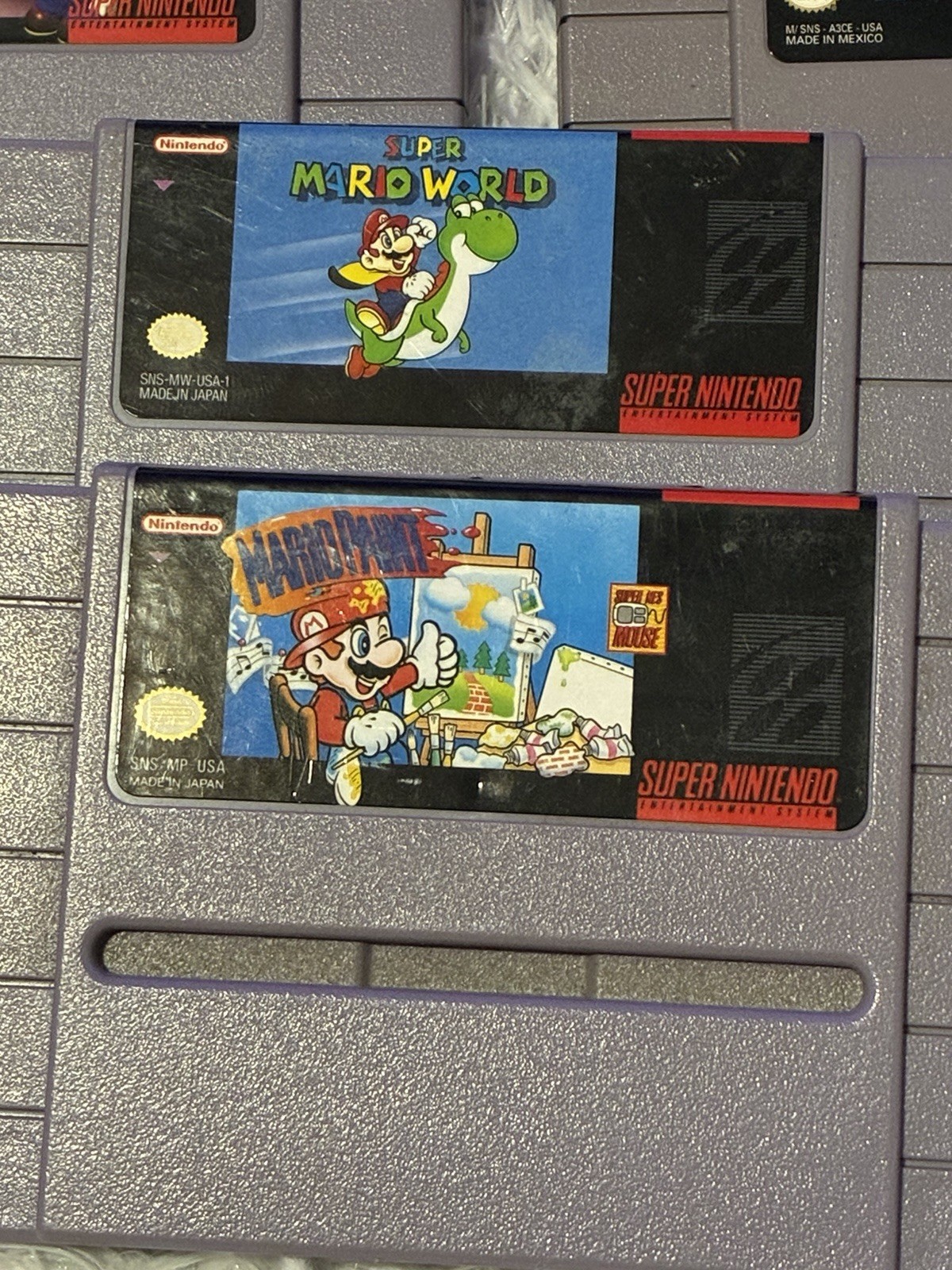 Original Nintendo SNES Console Bundle + 8 Games Mario RPG Zelda DKC TMNT