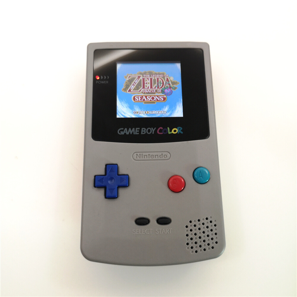 Gray Retrofit Game Boy Color GBC Console With Highlight Back Light LCD