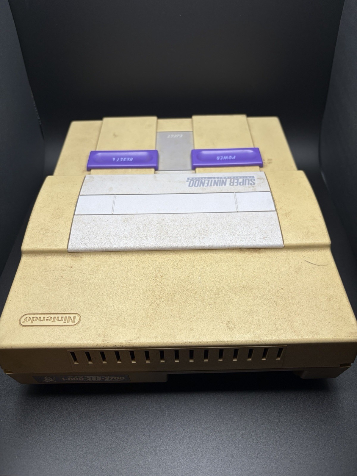 Nintendo SNES Home Console – Gray – Bundle – Cords, Controllers, And Game