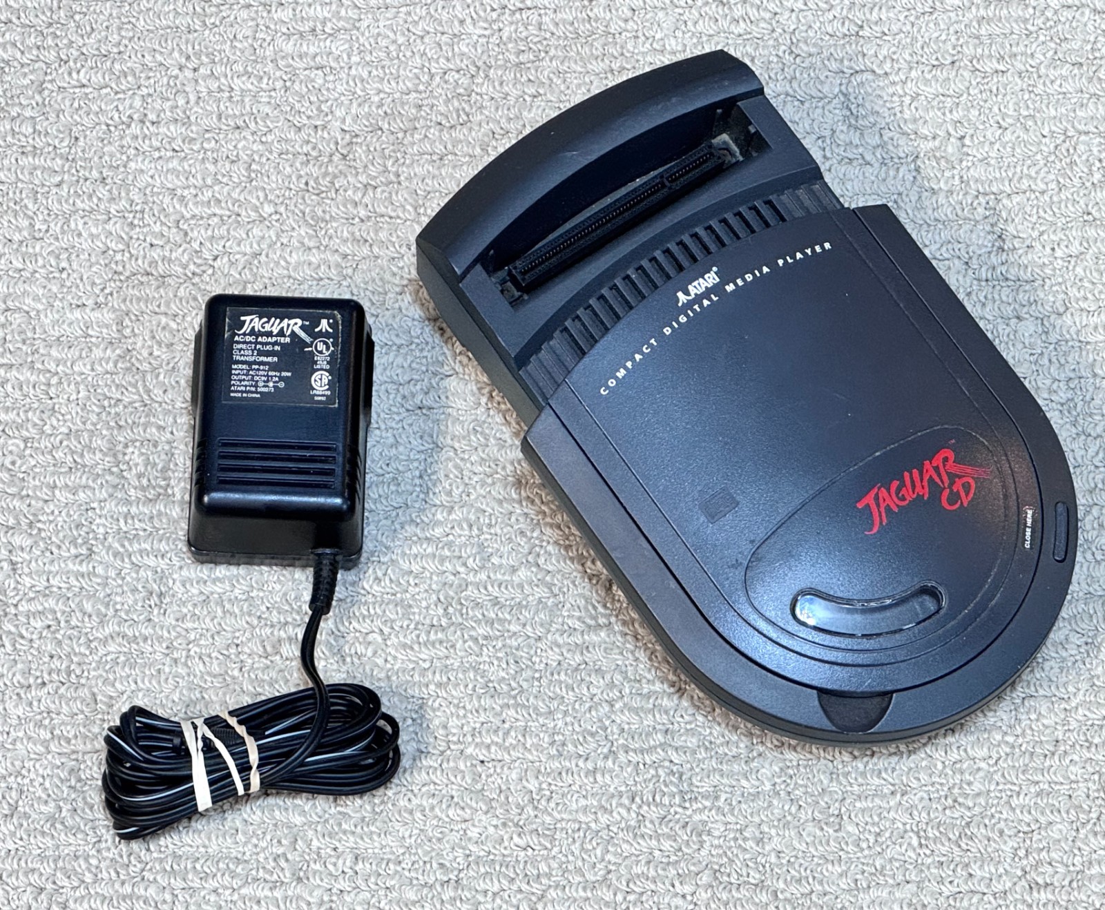 Atari Jaguar CD Add-On Console Unit System w/ AC Adapter – Works – TESTED