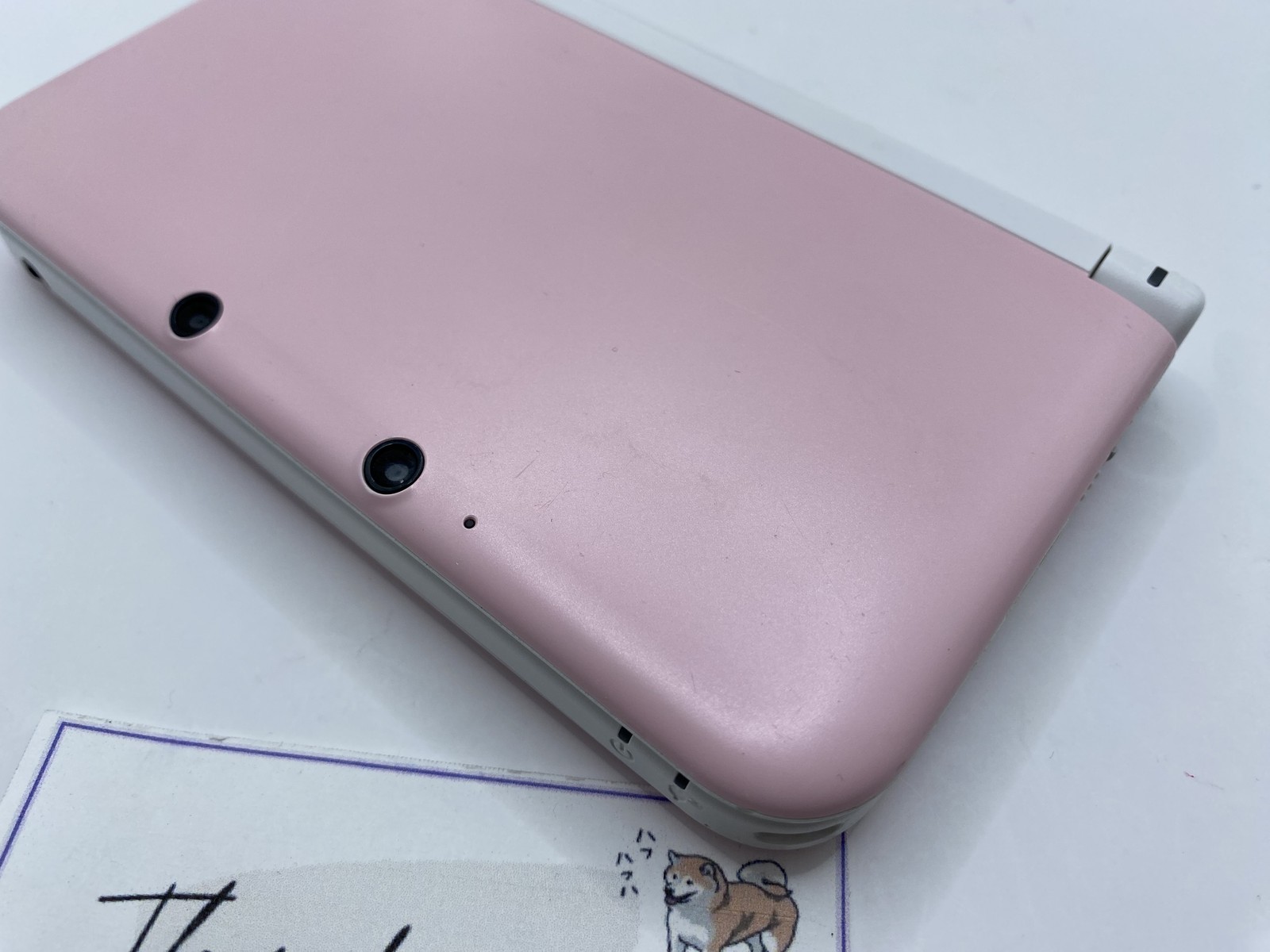Scratched Nintendo 3DS XL LL Pink White SPR-001 Console