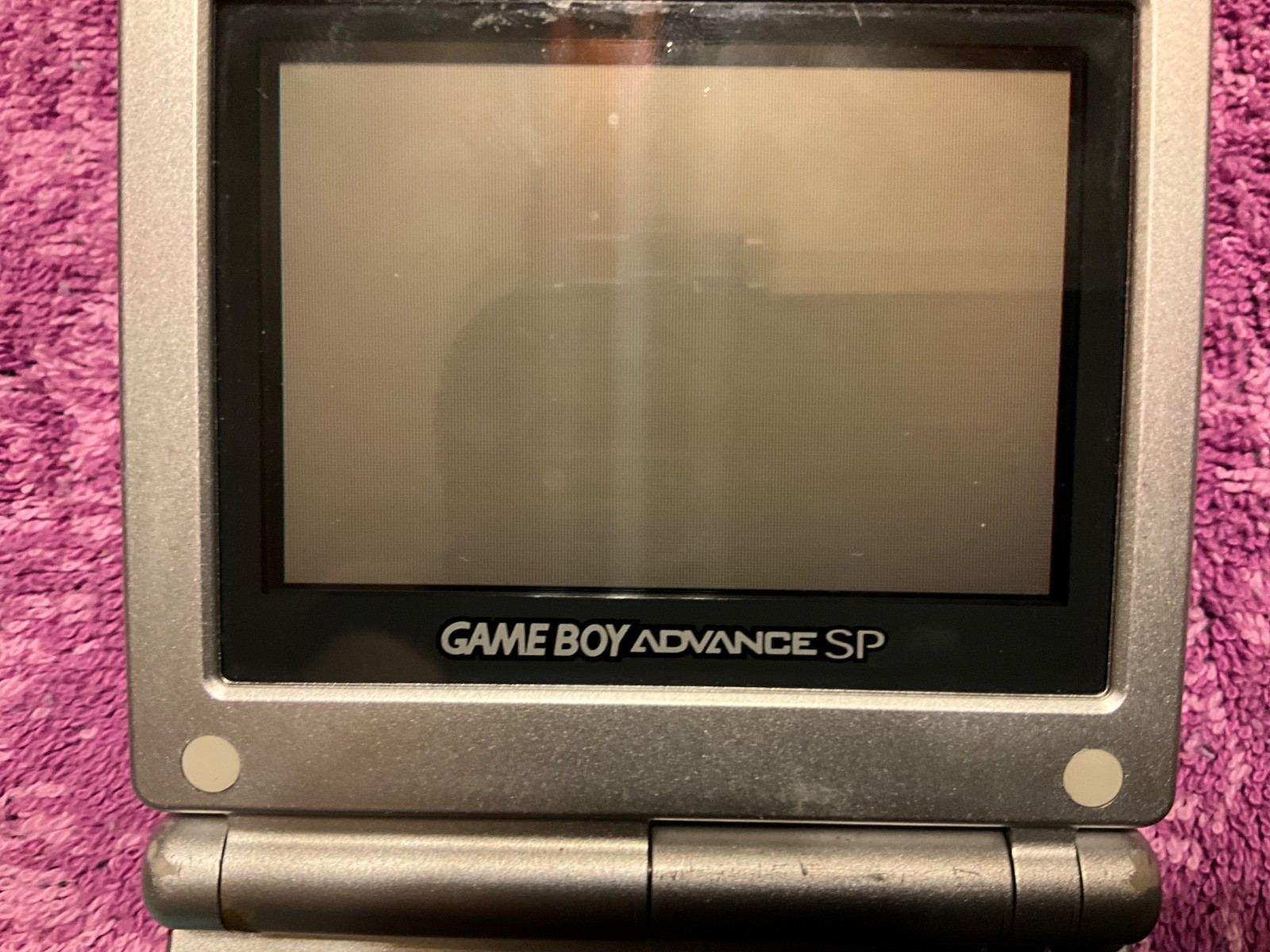 Nintendo GBA SP Silver Tested Working With GBA And Game Boy Games No Charger