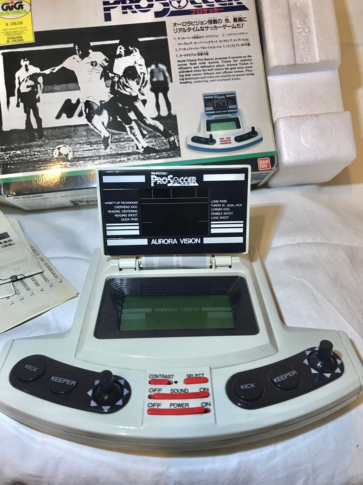 Bandai ProSoccer LSI Japan Gig Italy Never Used Vintage 1985 Video Game