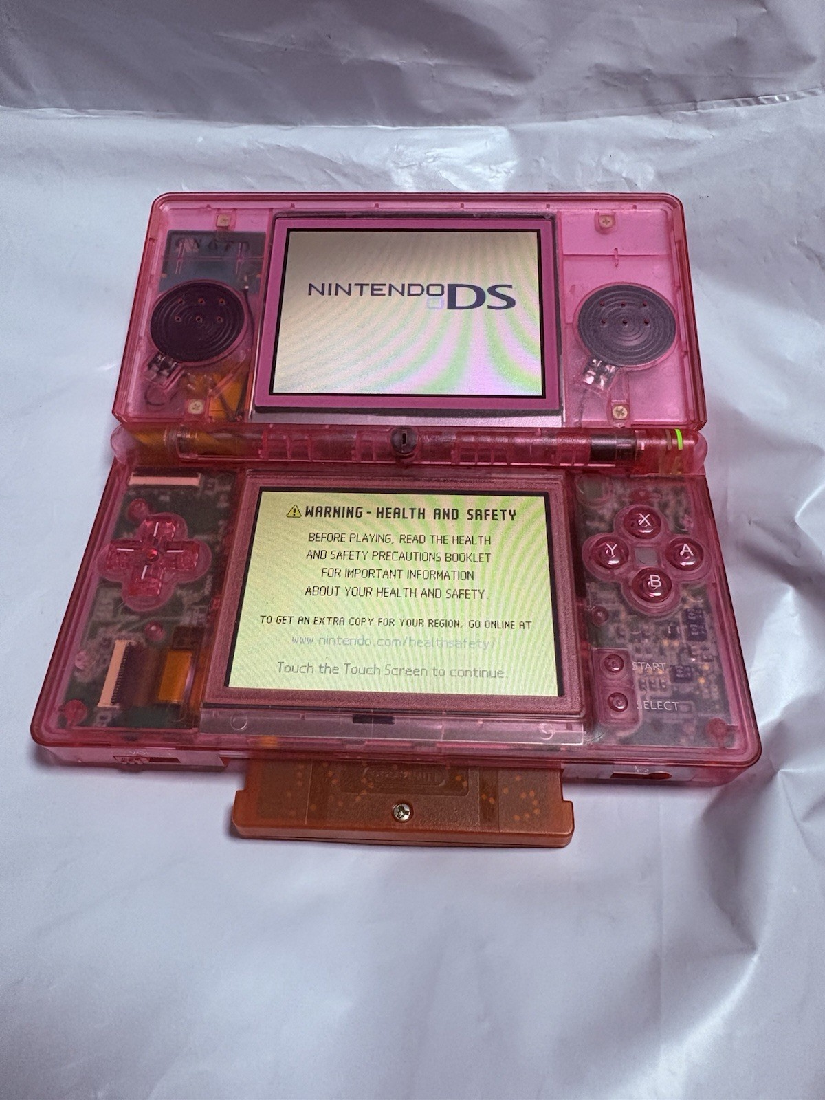Nintendo DS Lite console pink Custom Transparent Clear Edition