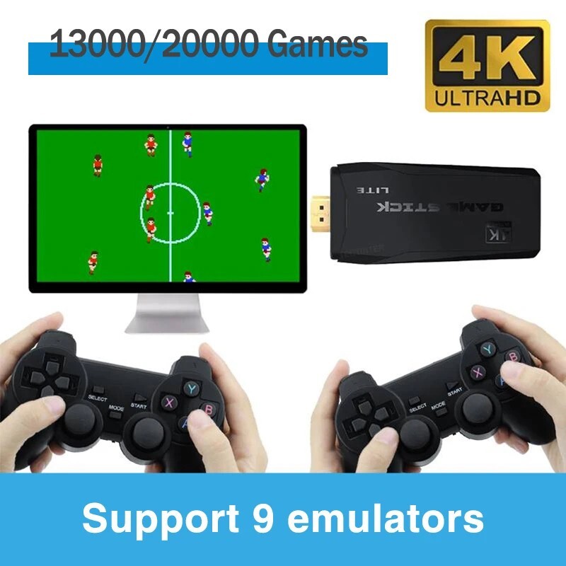 4K HD 32GB/64GB Retro Game Console 20000 Games Wireless Controller HDMI PlugPlay