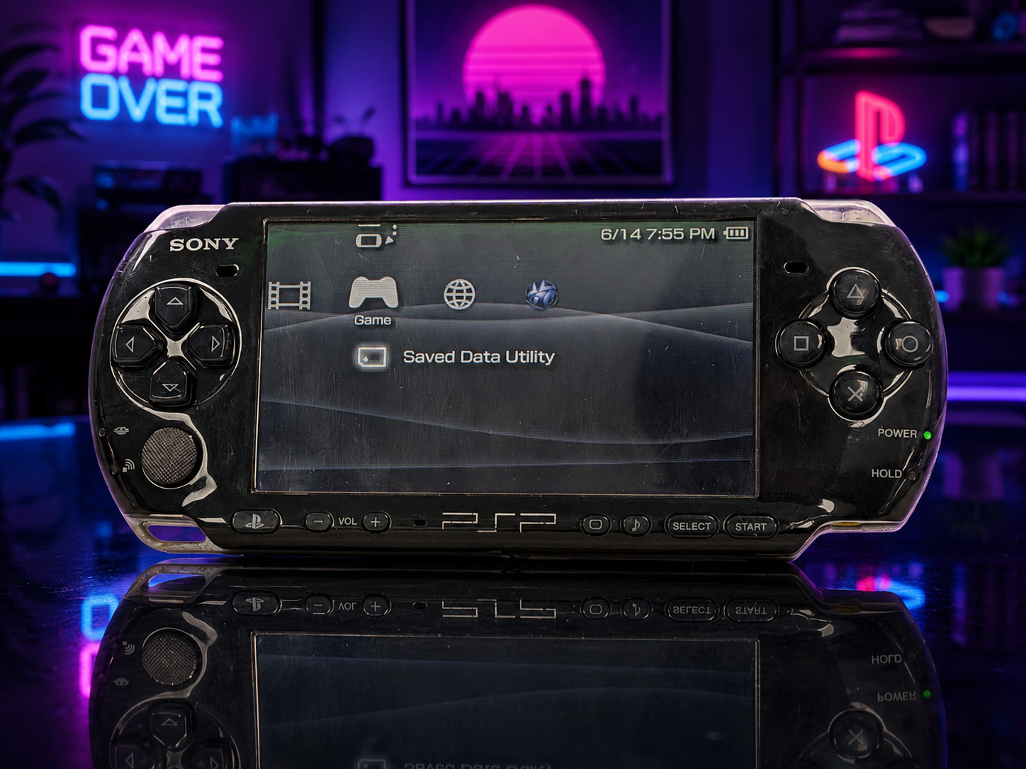 Sony PSP 3000 Black Region Free Console Bundle Tested w/ Charger Battery 64GB
