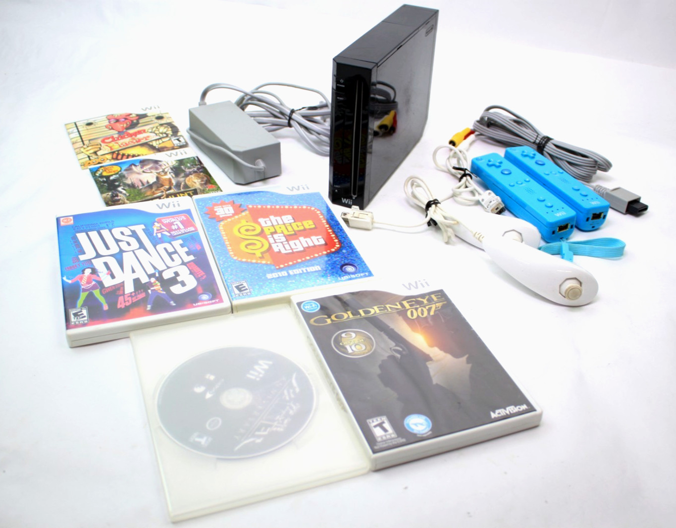 Nintendo Wii Console System Bundle w/ 2 Controllers & 6 Games – Not Sensor