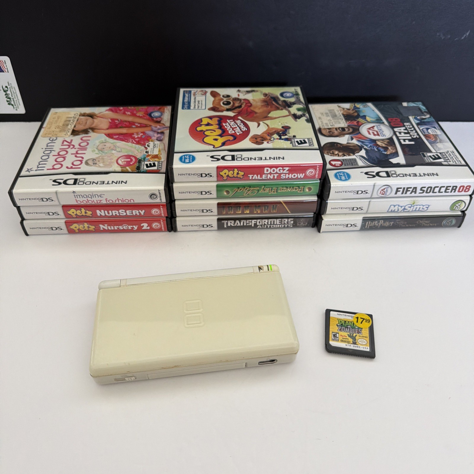 Nintendo DS Lite Original Handheld System Games Console White W/Games READ