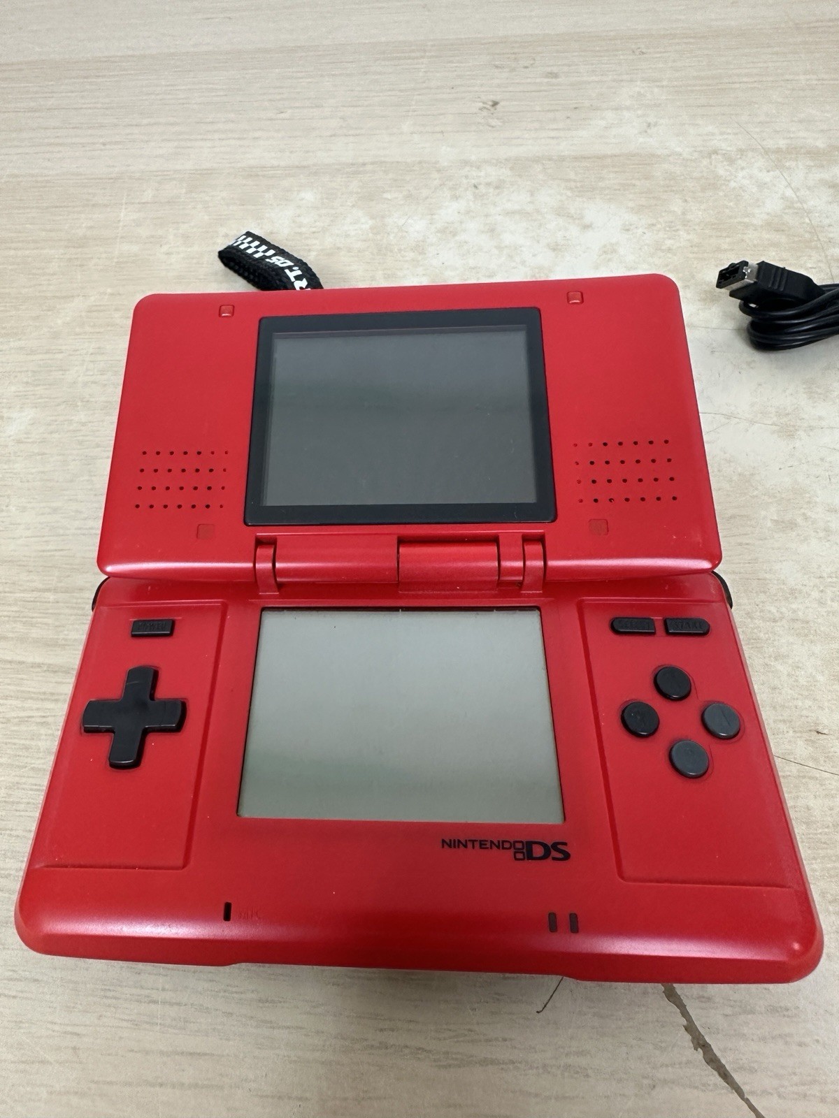 Nintendo DS NTR-001 Hot Rod Red Mario Kart Edition w/ Charger – Tested & Works