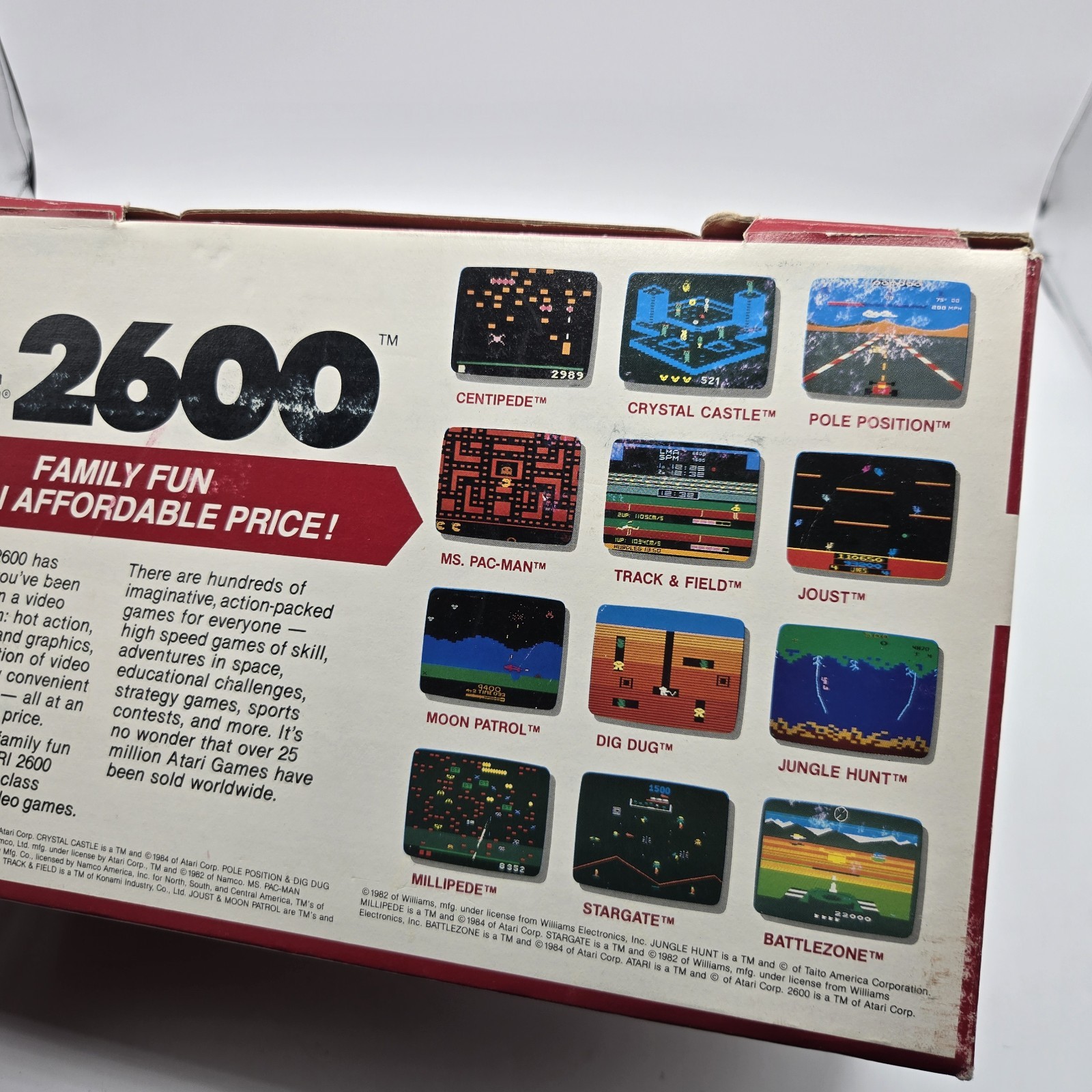Atari 2600 Jr. Console BOX ONLY with manual and registration card 1987
