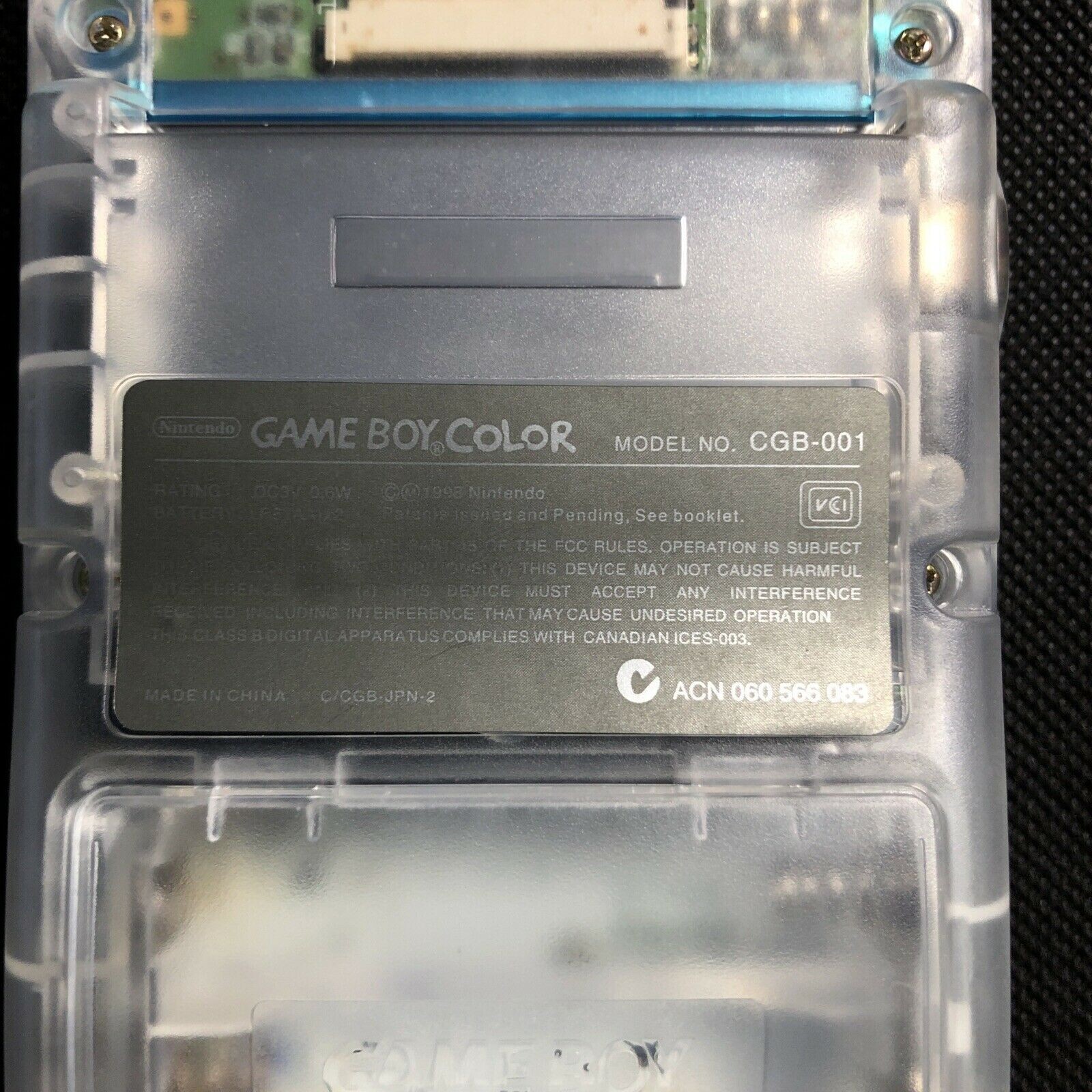 Console Nintendo Gameboy Color Clear White with IPS V2 backlight screen