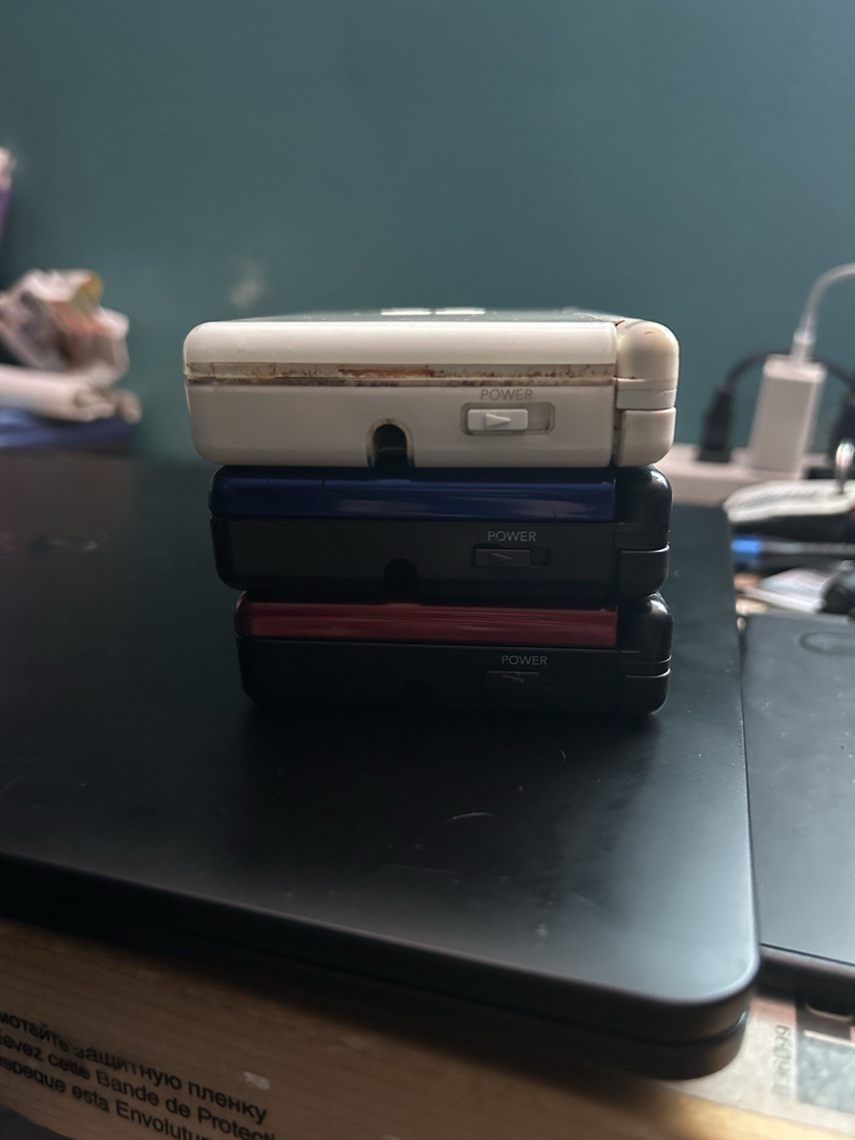 3 Nintendo DS Lite Handheld Console USG-001 Red Blue White READ DESC