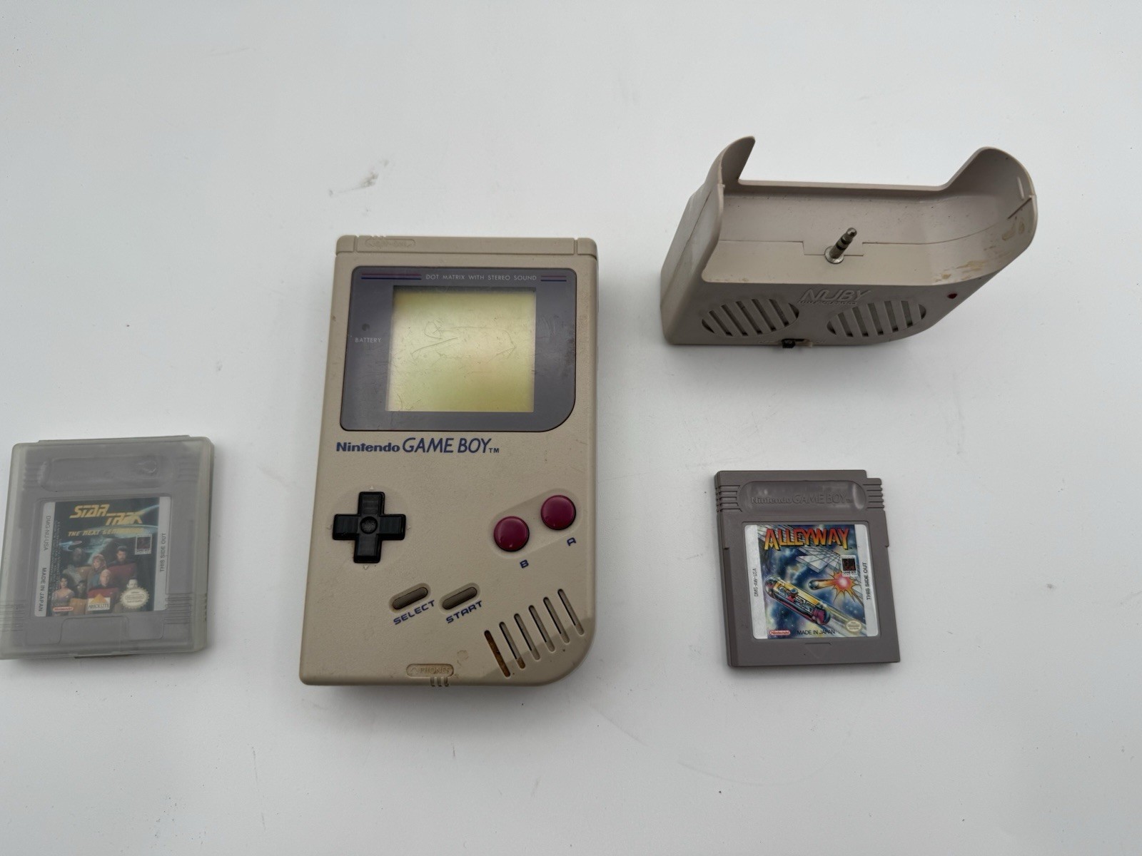 Nintendo Game Boy DMG-01 Bundle Alleyway Star Trek Nuby Amp READ