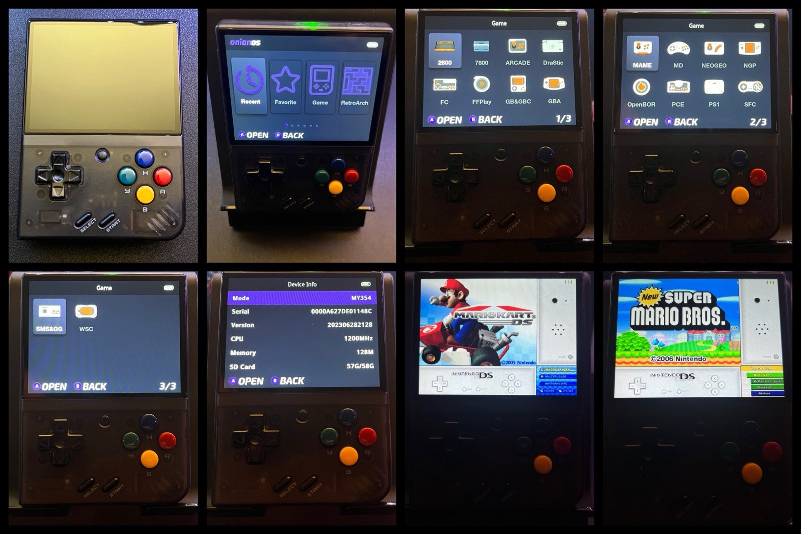 Handheld Gaming Lot: MiyooMini+, R35S, DS, 3DS, Riot, COD