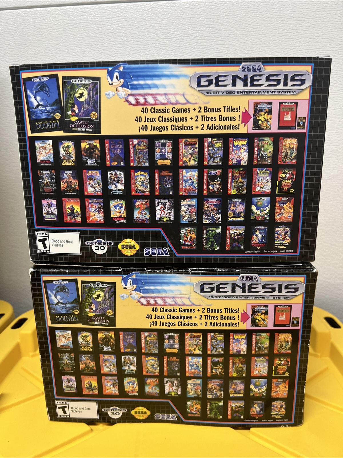 Open Box SEGA Genesis Mini Home Game Console Black MK-16000/ Store Display Box
