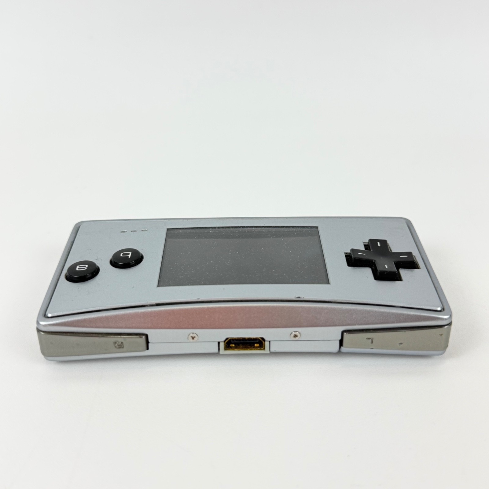 NINTENDO GAME BOY MICRO GREY CONSOLE + CABLE 💎 GREAT – TESTED🎁
