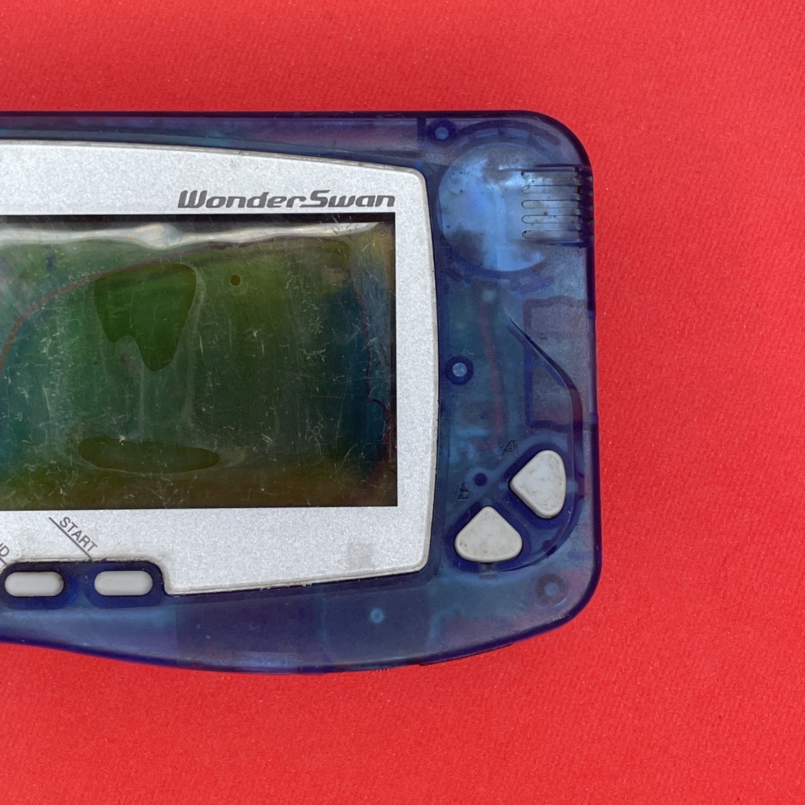 Bandai Wonderswan Clear Blue SW-001 for Parts or Repair