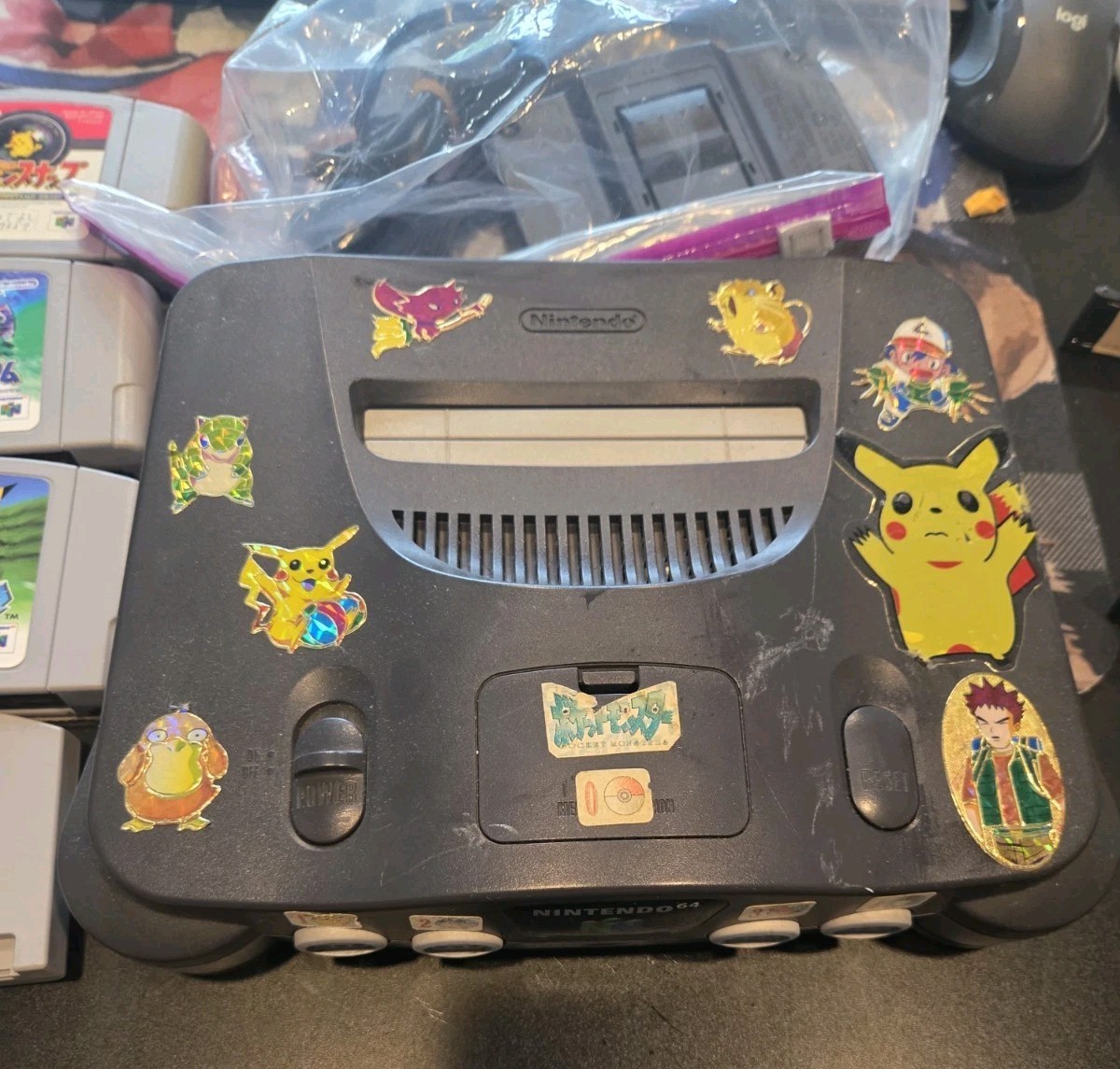 Nintendo 64 N64 Black Console NUS-001 JPN Tested 4 Games 2 Controllers & Cables