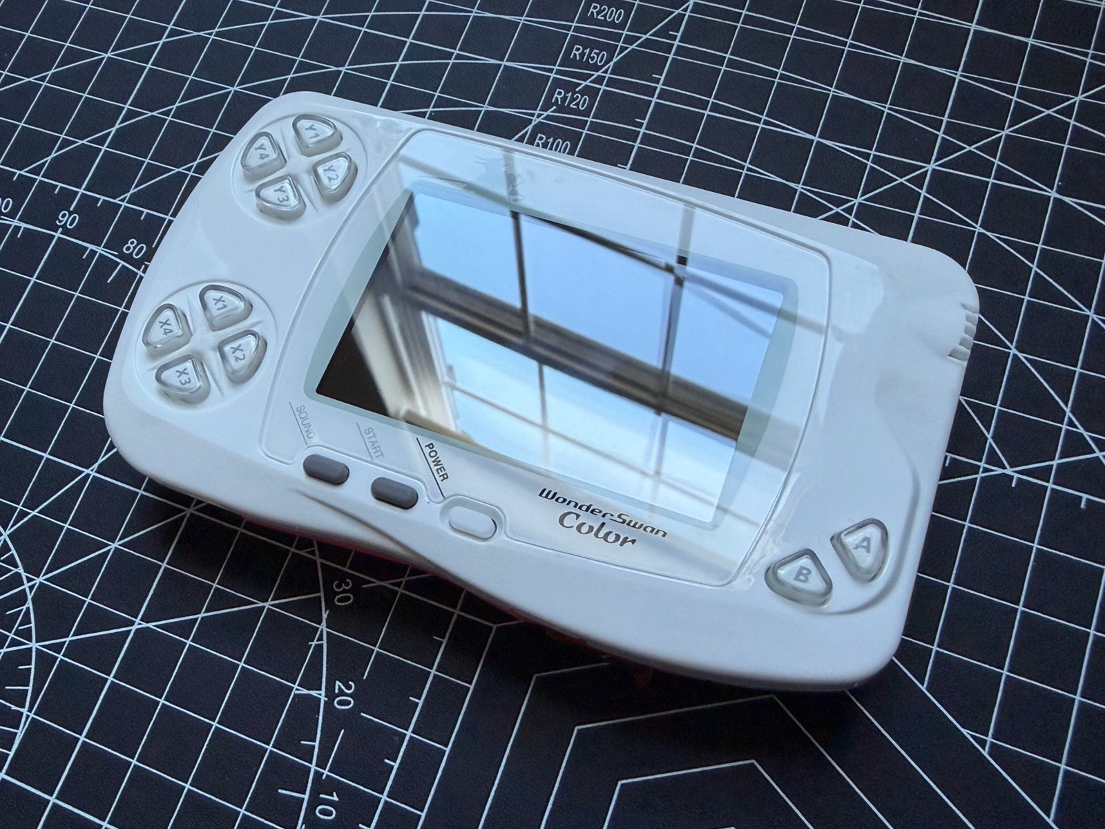 Bandai WonderSwan Color WSC W/ IPS YGG Yagaogo & New Shell & Glass Lens & 1 Game