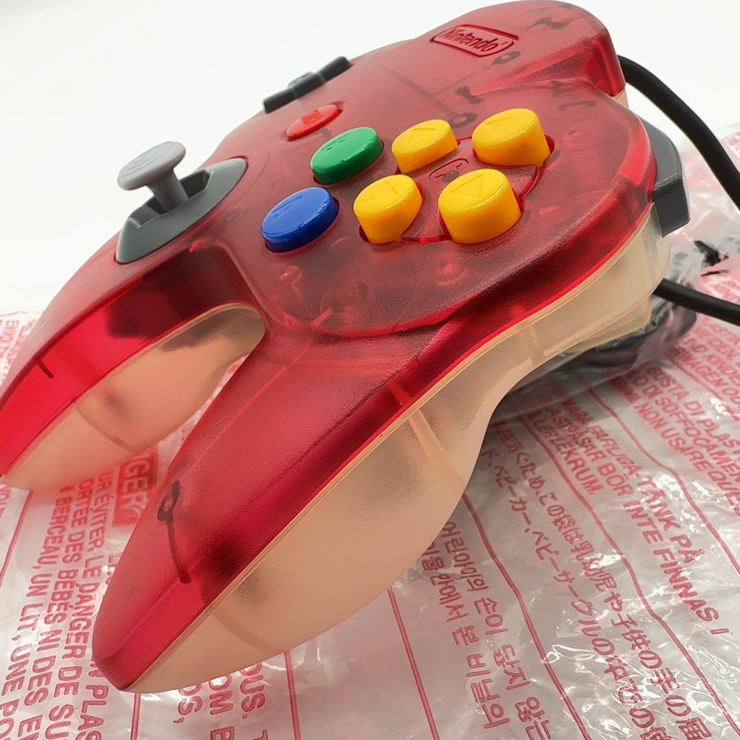Nintendo 64 NUS-001 Home Console Clear Red Complete in Box CIB Near Mint Rare