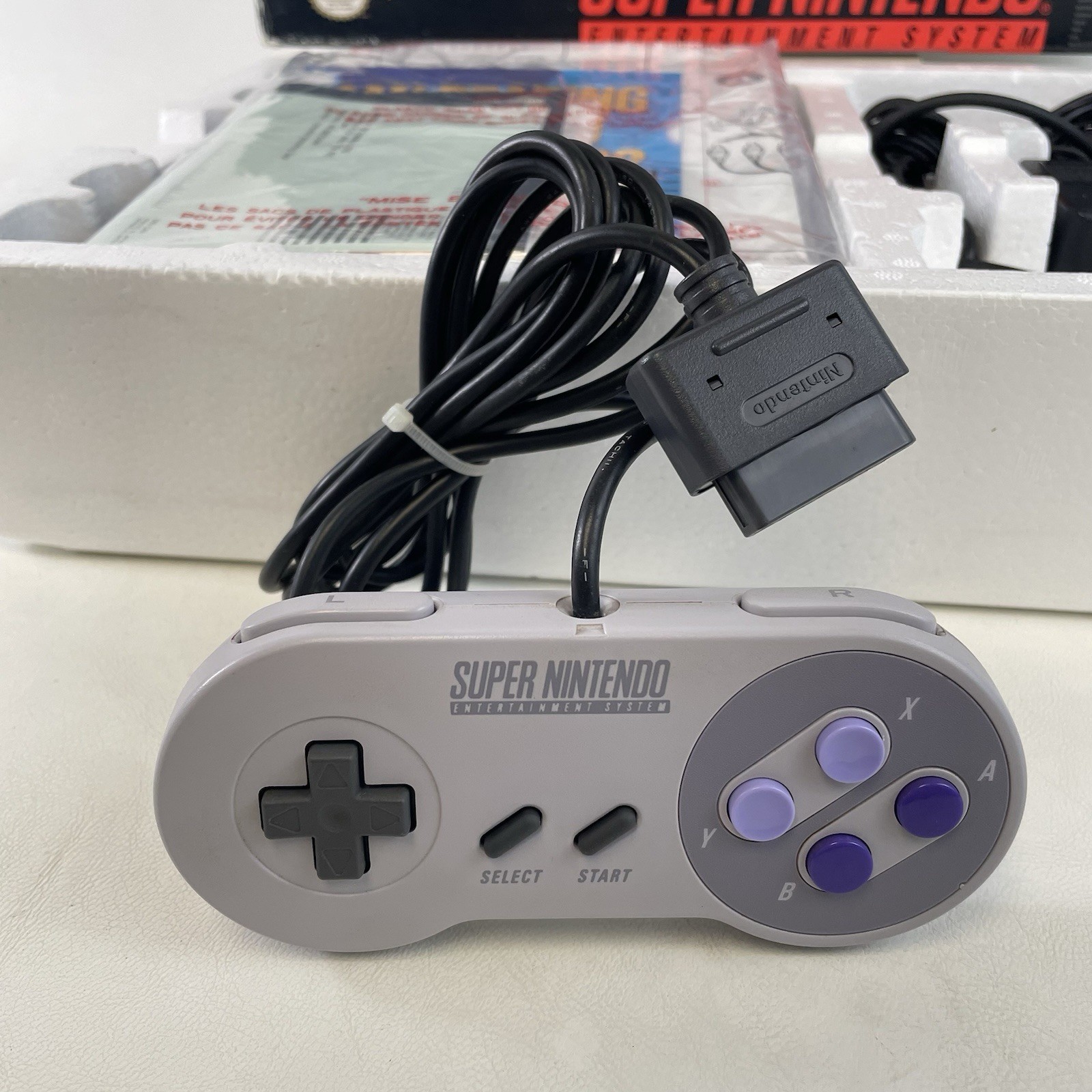 Super Nintendo SNES Console SNS-001 100% Complete In Box CIB W Inserts TESTED!