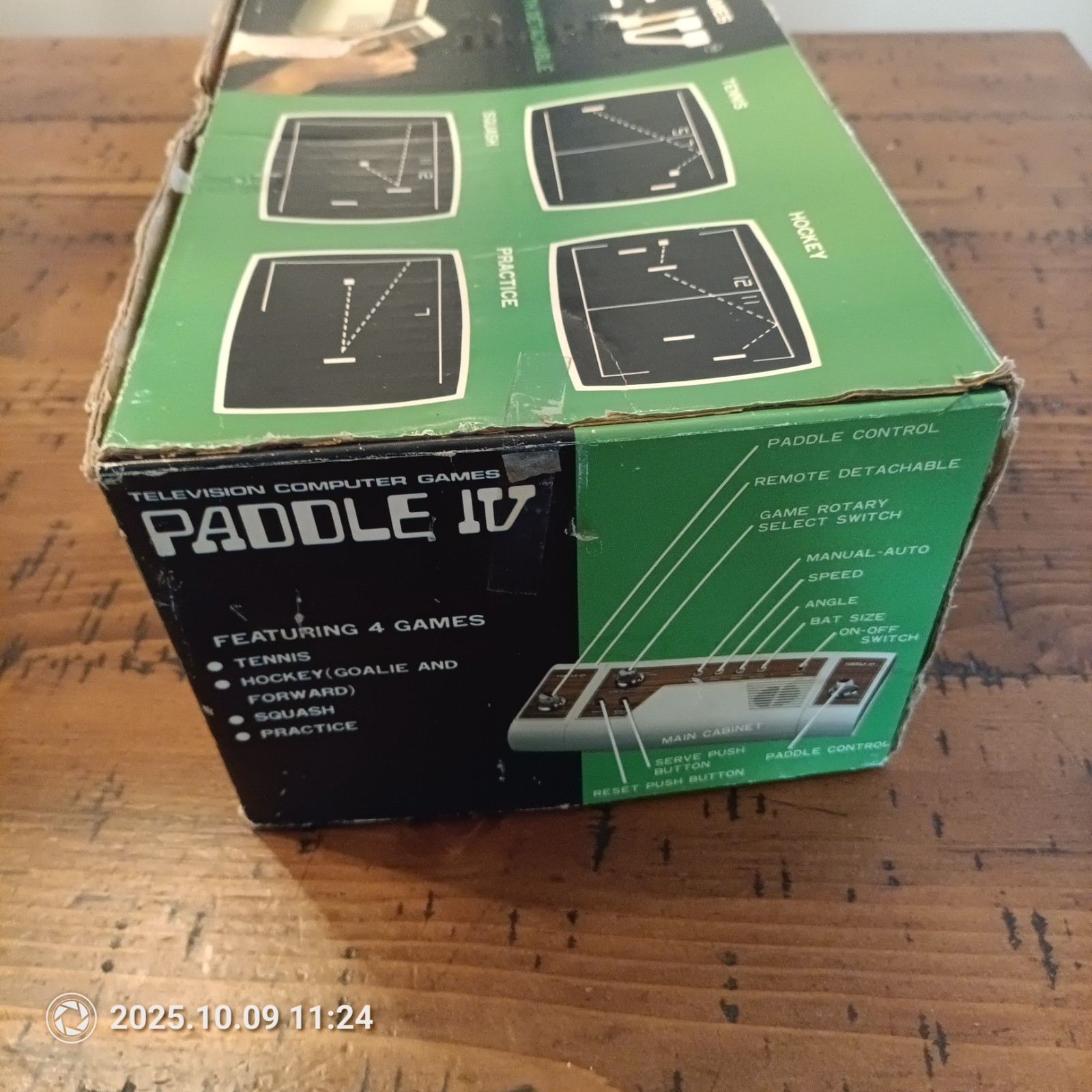Vintage Paddle IV TV Computer Game Box Only – Pong Style Console Packaging