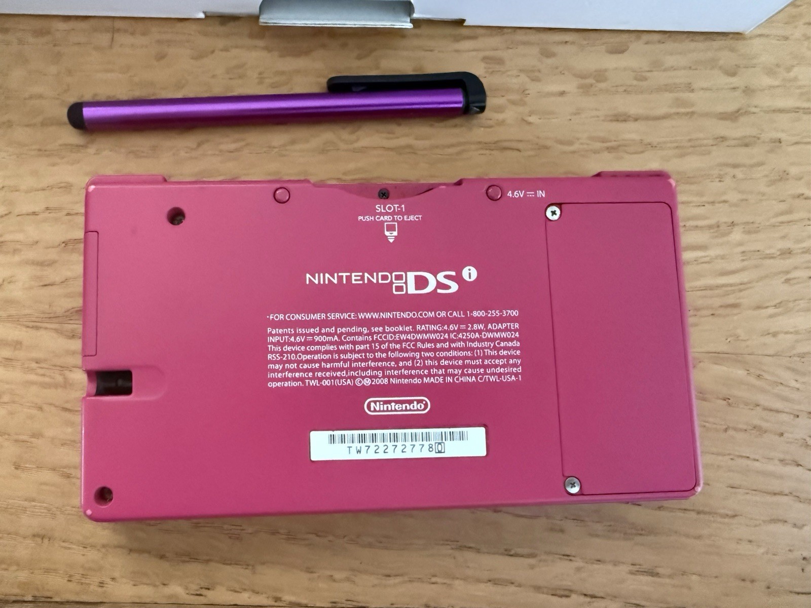 Nintendo DSi 256MB Pink Handheld System Lot W/18 Games Case 2 Chargers In Box