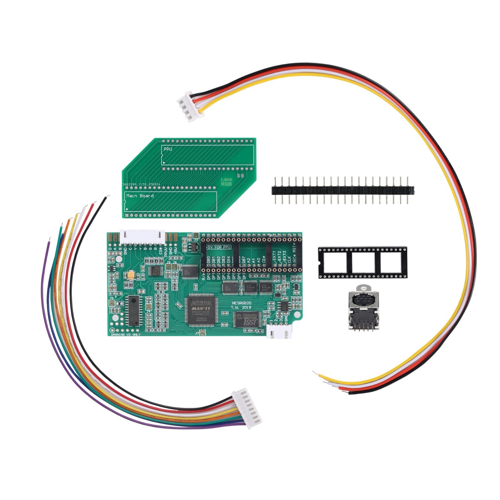 Modified FC Famicom Retro Motherboard for NESRGB 2.0 Kit