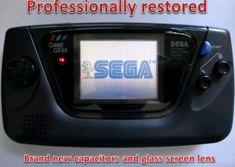 NEW GLASS SCREEN LENS SEGA Game Gear Handheld System – Black