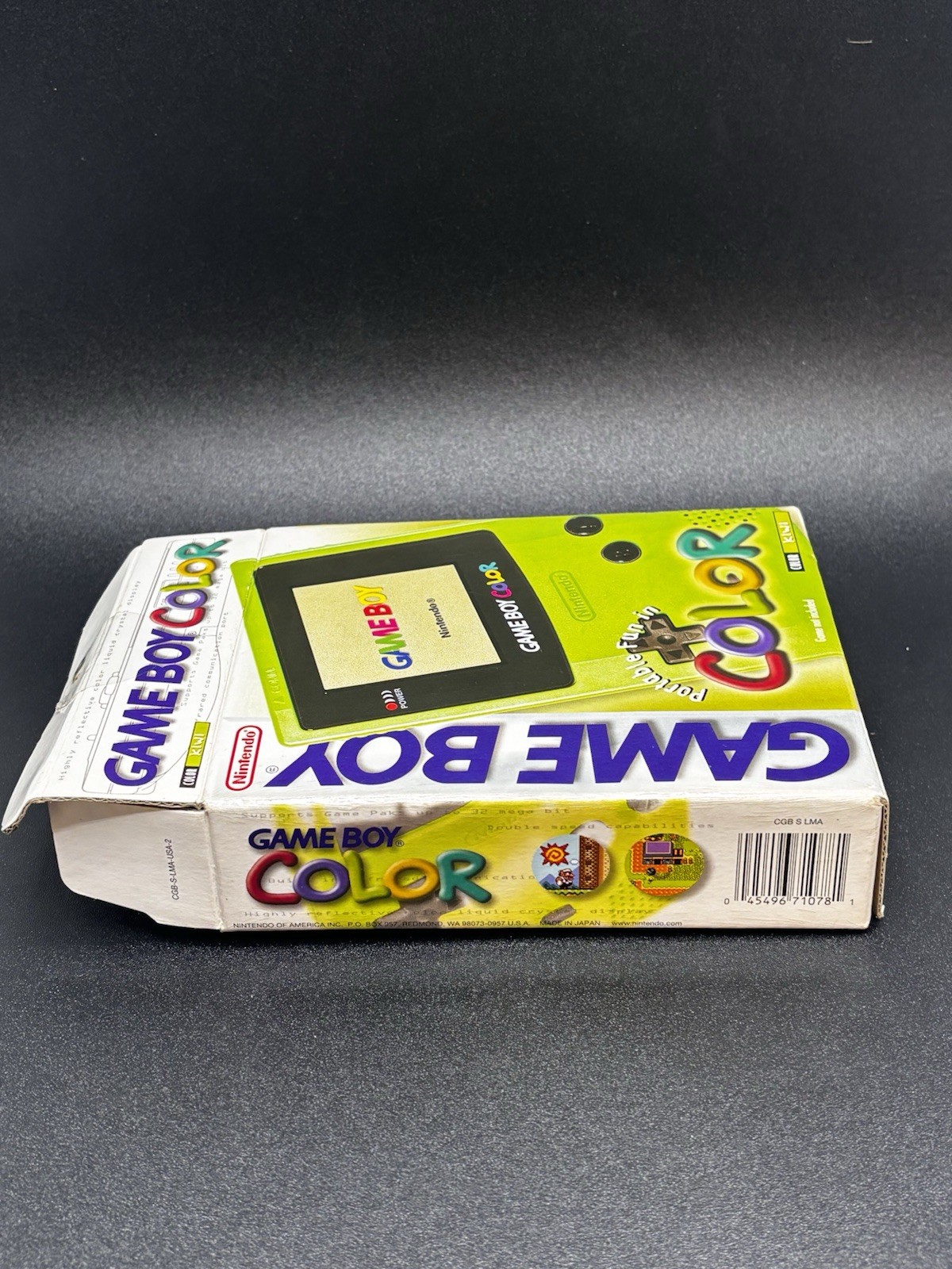 Nintendo GameBoy Color Handheld System – Kiwi – Complete – VG – Excellent Box