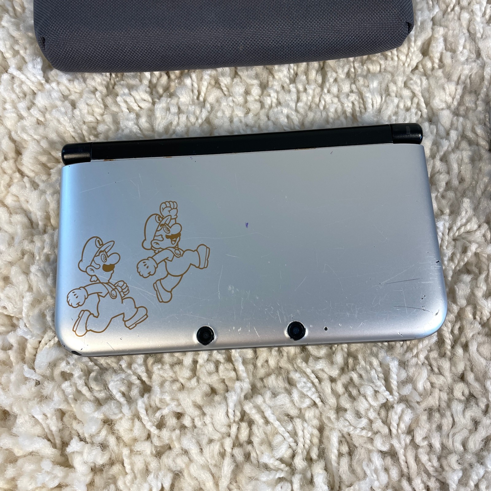 Nintendo 3DS XL Mario & Luigi Dream Team Silver Handheld SPR-001 Tested