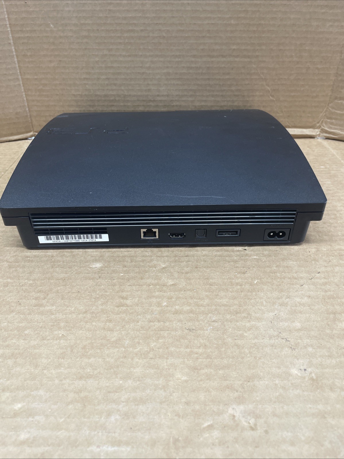 Sony PlayStation 3 Slim CECH-2501A Black Console HDMI Ethernet USB-A for Parts