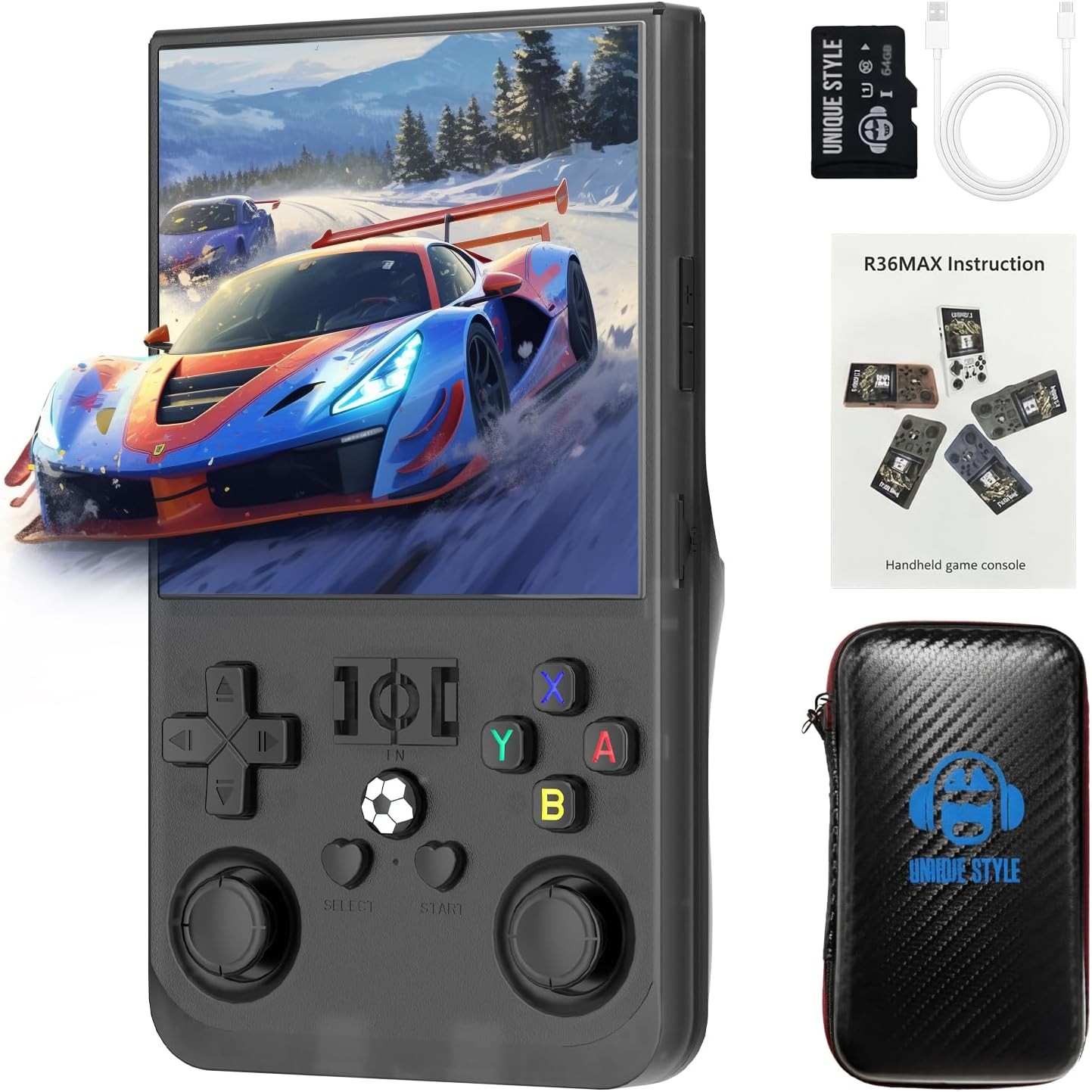 R36max Retro Handheld 4.0 IPS 18000+ Games 64GB Black2