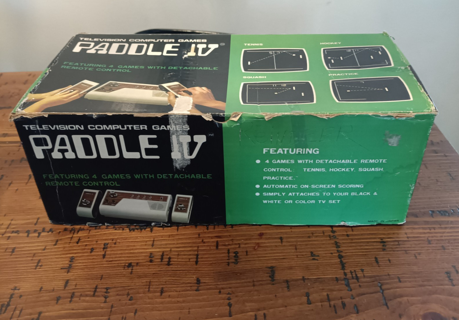 Vintage Paddle IV TV Computer Game Box Only – Pong Style Console Packaging