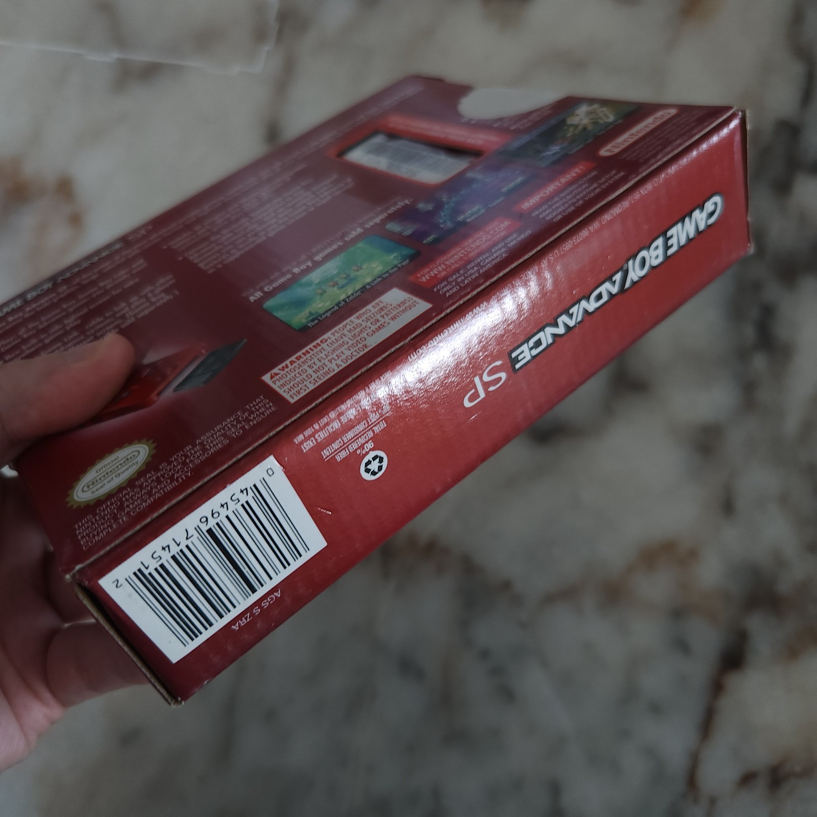 Game Boy Advance GBA SP AGS 001 Flame Red CIB NEVER USED