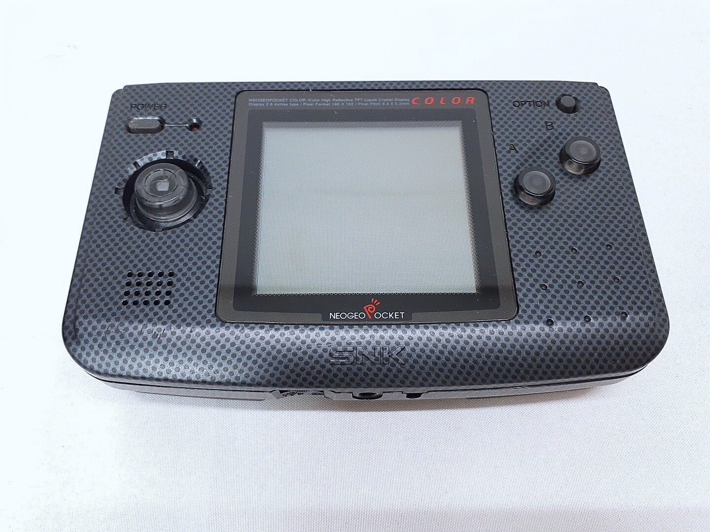 Neogeo Pocket Color Carbon Black Console SNK + battery Cracked Stick Tested