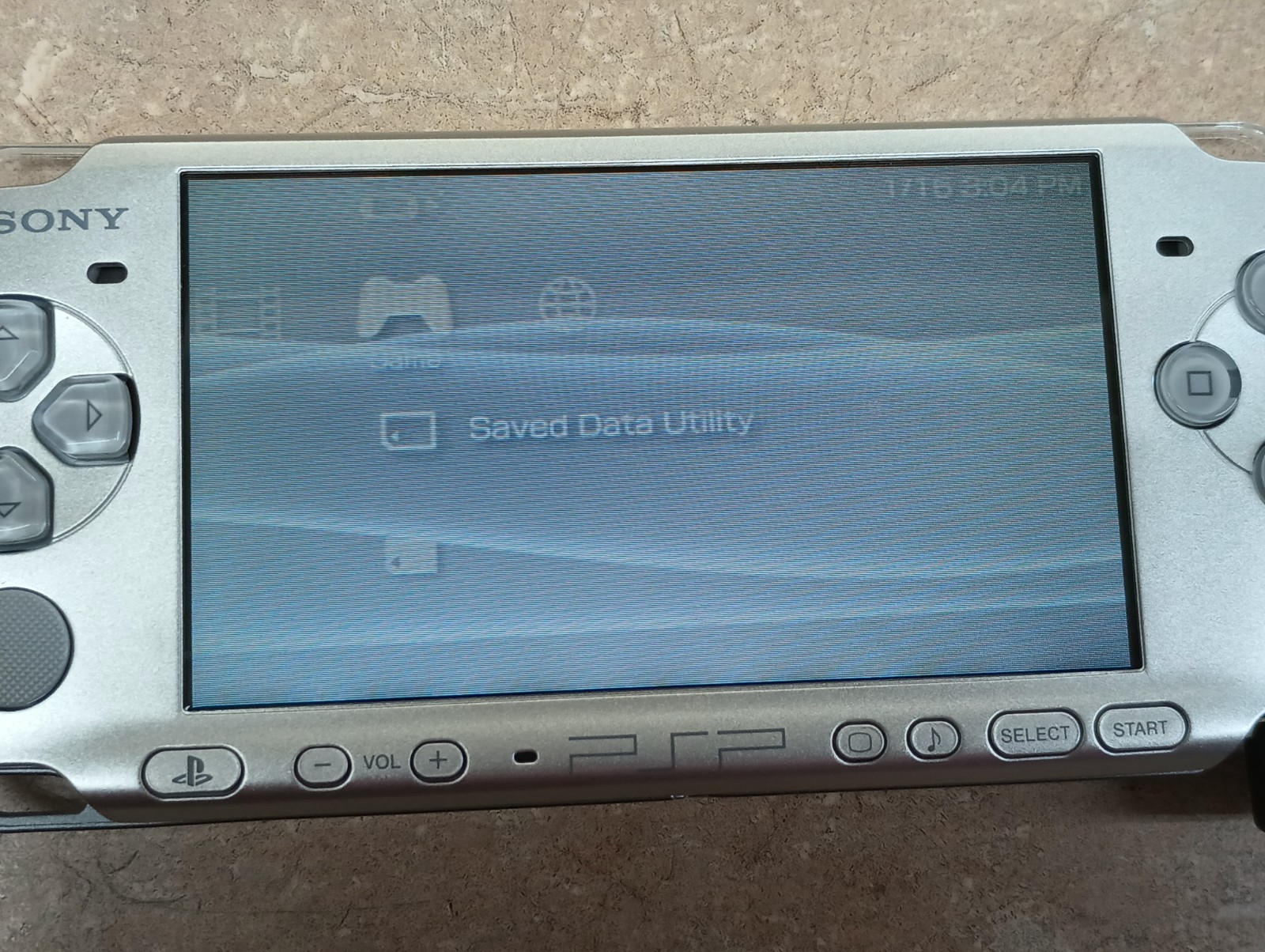 SONY PSP Silver 3001 With 1GB Memory Card