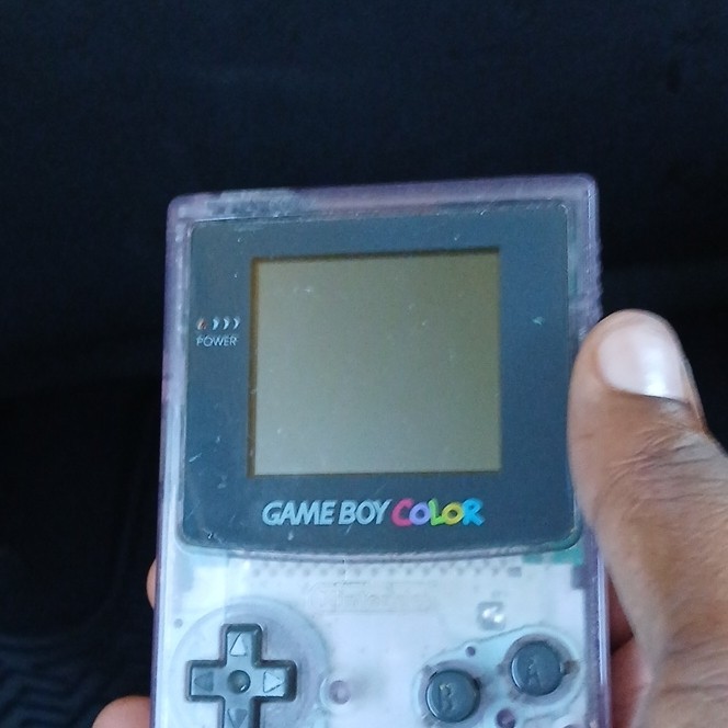 Nintendo Game Boy Color Handheld Console Clear Purple Battery Powered