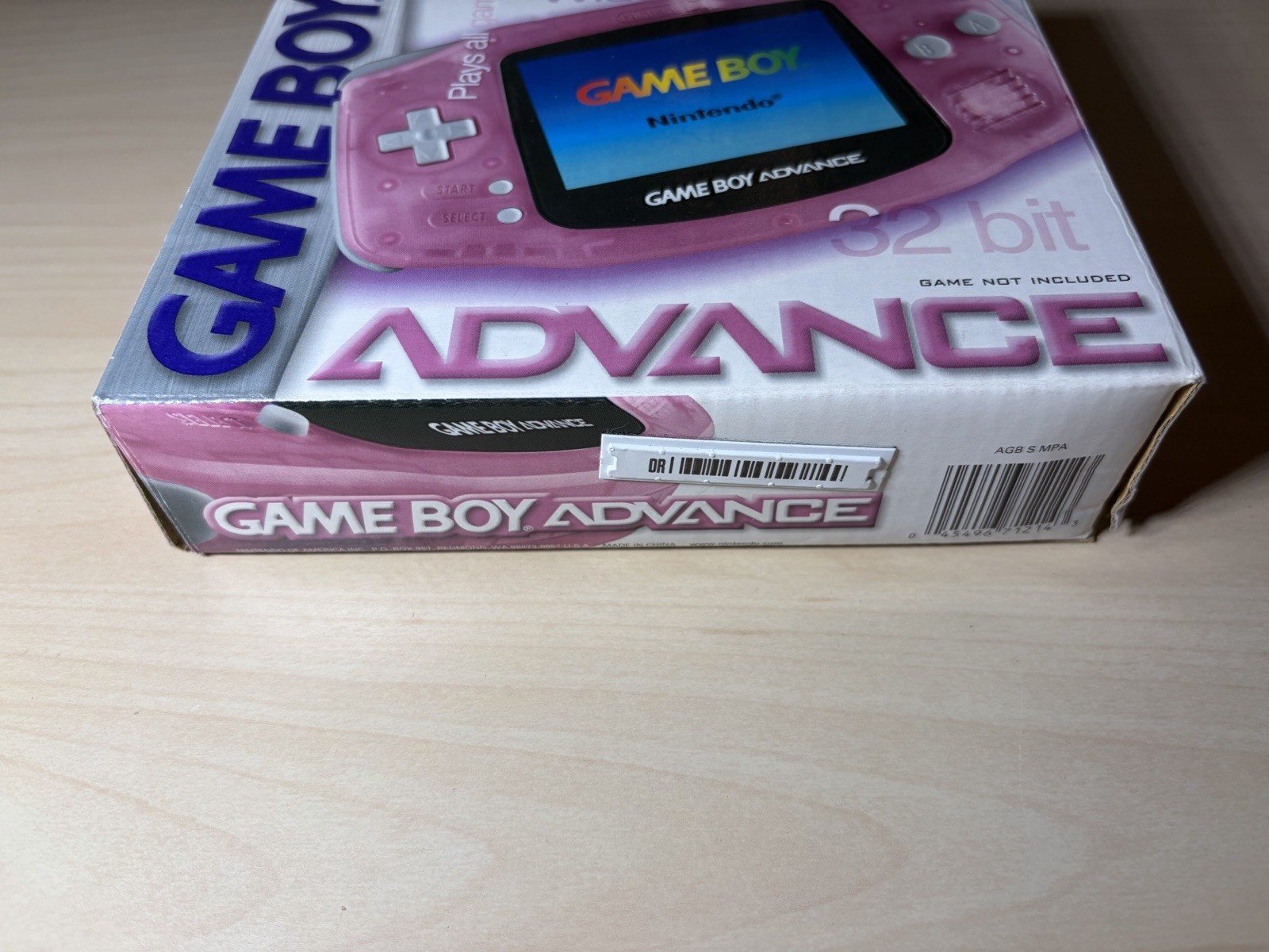 Nintendo GameBoy Advance GBA Pink – 100% Complete Batteries – MINT – Open Box