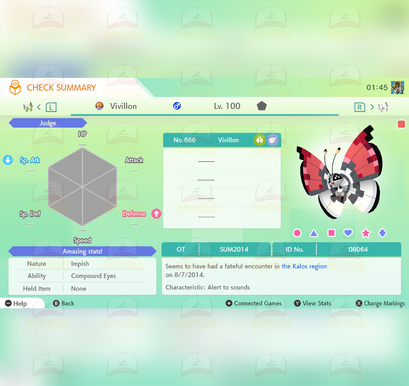 Vivillon Forms Rare Shiny 6iv Non Shiny Best Stats Pokemon Home
