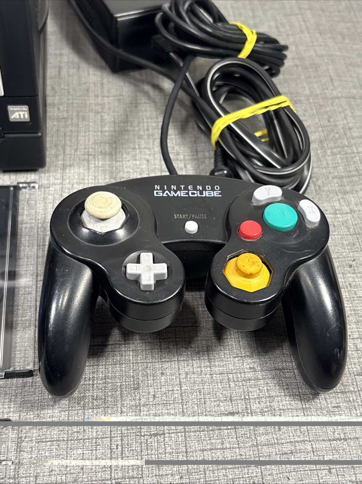 Nintendo GameCube Bundle JETBLACK Console 2 Controllers + Official gameboyPlayer