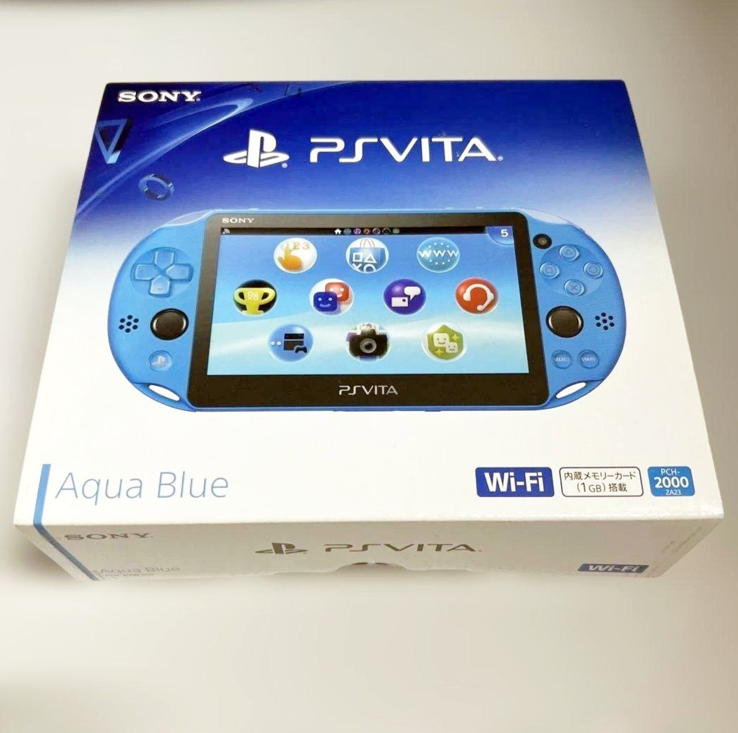 Sony PS Vita PCH 2000 ZA23 Aqua Blue Slim Console Boxed Region Free NEW Japan